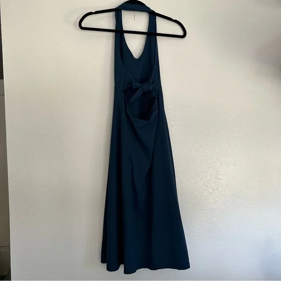 Patagonia Morning Glory Blue Halter Top Dress Tie Back Summer Athletic Hiking M - Picture 4 of 7